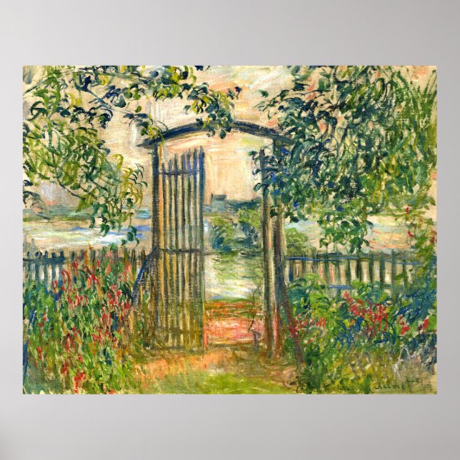Poster Claude Monet: A Porta do Jardim do Vetheuil (Frente)