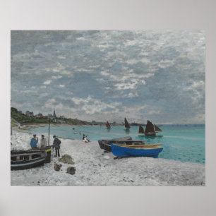 Poster Claude Monet - A praia em Sainte-Adresse