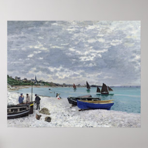 Poster Claude Monet a praia em Sainte-Adresse