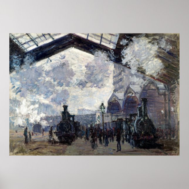Pôster CLAUDE MONET - A rua de gare. Lazare 1877 (Frente)