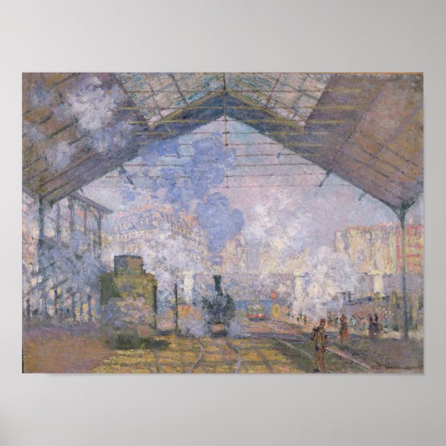 Poster Claude Monet | A Rua Gare, Lazare, 1877 (Frente)