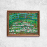 Poster Claude Monet A Velha Arte Da Ponte Japonesa<br><div class="desc">Poster de Claude Monet,  A Ponte Japonesa,  1899. Antiga pintura famosa com uma ponte azul e lírios-d'água no estilo impressionista. Licença CCO,  dominio público art. Quadro não incluído.</div>
