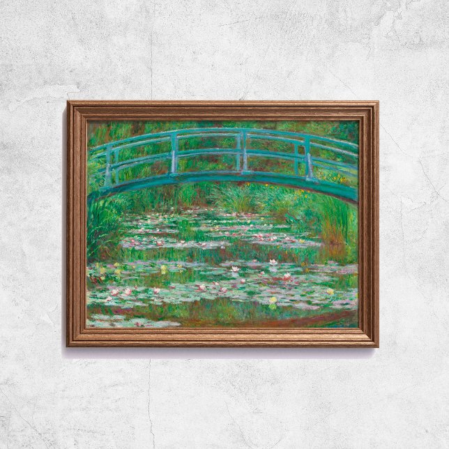 Poster Claude Monet A Velha Arte Da Ponte Japonesa (Claude Monet The Japanese Foot Bridge Old Art Poster
)