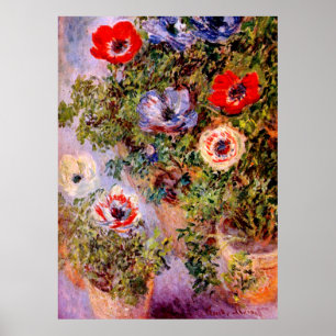 Poster Claude Monet: Anemonas