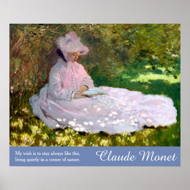 Poster Claude Monet Art Nature Cote Pintura Springtime (Frente)