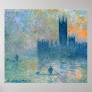 Pôster Claude Monet As Casas do Parlamento