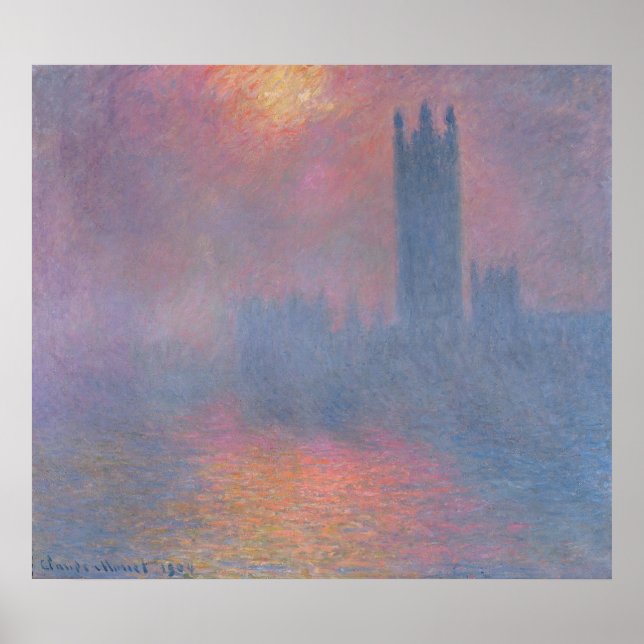 Pôster Claude Monet | As Casas do Parlamento, Londres (Frente)