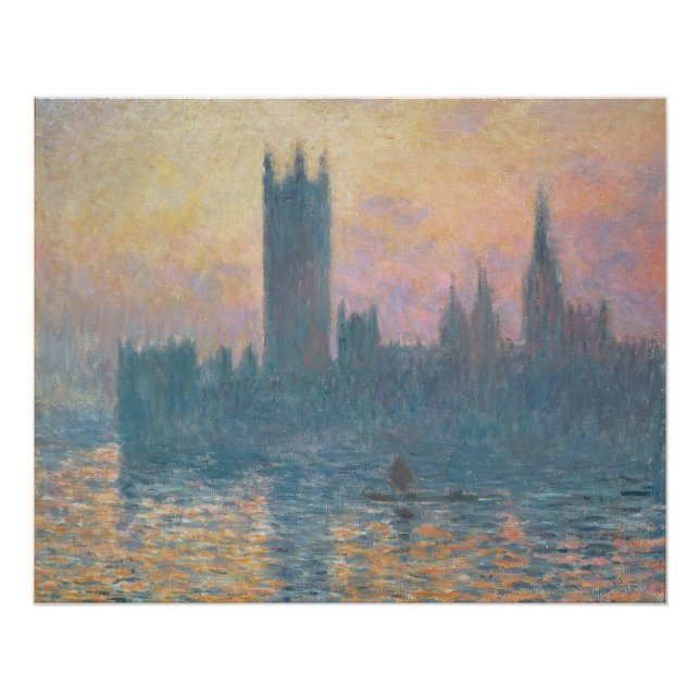 Pôster Claude Monet | As Casas do Parlamento, Sunset (Frente)
