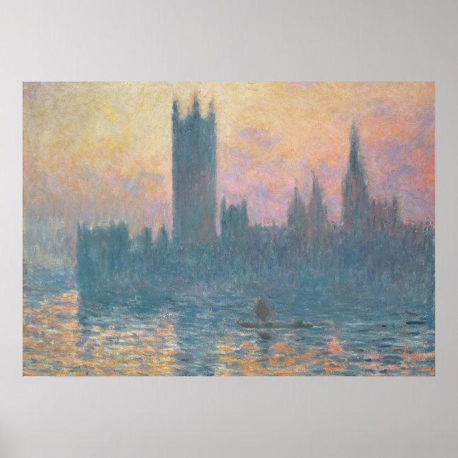 Poster Claude Monet | As Casas do Parlamento, Sunset (Frente)