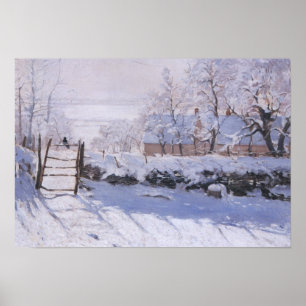Poster Claude Monet As Terras De Ave De Inverno De