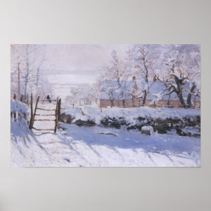 Poster Claude Monet As Terras De Aves De Inverno M