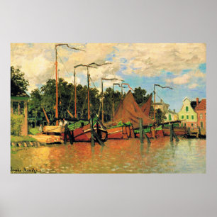 Poster Claude Monet, Barcos em Zaandam,