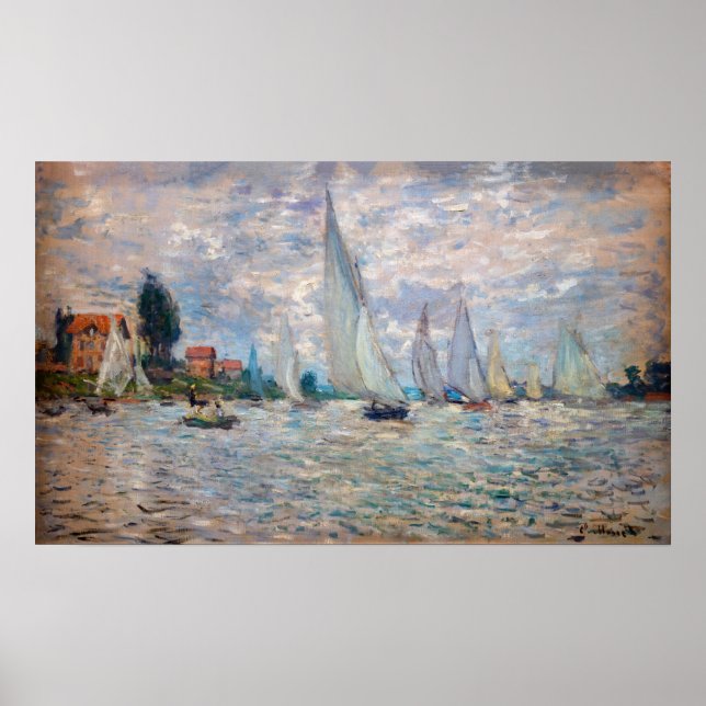 Poster Claude Monet - Boats Regatta na Argentina (Frente)