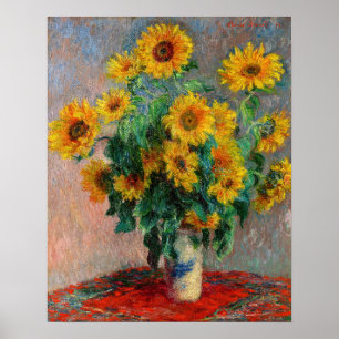 Poster Claude Monet - Buquê de Sunflower