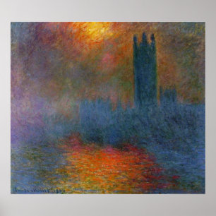 Poster Claude Monet - Câmaras do Parlamento