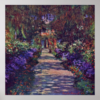 Pôster Claude Monet - Caminho do jardim