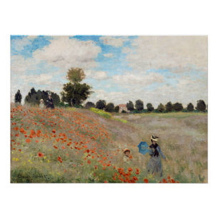 Pôster Claude Monet - Campo de Papoulas