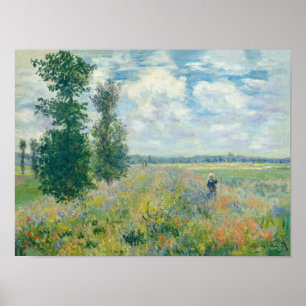 Poster Claude Monet - Campos de Papoulas perto de Argente