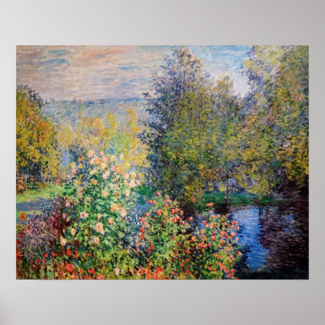 Poster Claude Monet - Canto do Jardim em Montgeron (Frente)