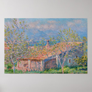 Poster Claude Monet - Casa dos Jardineiros em Antibes