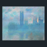 Poster Claude Monet. Casas do Parlamento em Londres. Azul<br><div class="desc">Claude Monet "Houses of Parliament,  London" poster.</div>