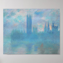 Claude Monet. Casas do Parlamento em Londres. Azul