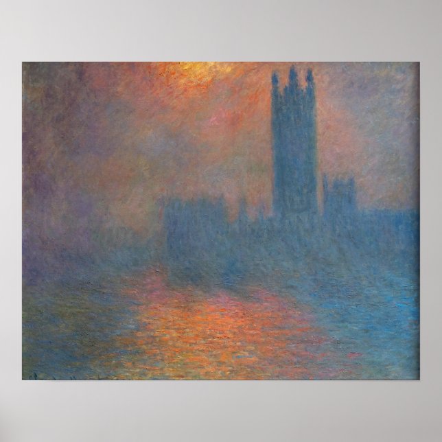Poster Claude Monet - Casas do Parlamento Londres (Frente)