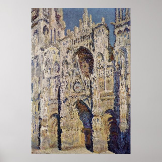 Pôster Claude Monet - Catedral de Rouen (Frente)