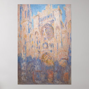 Poster Claude Monet - Catedral de Rouen ao pôr do sol