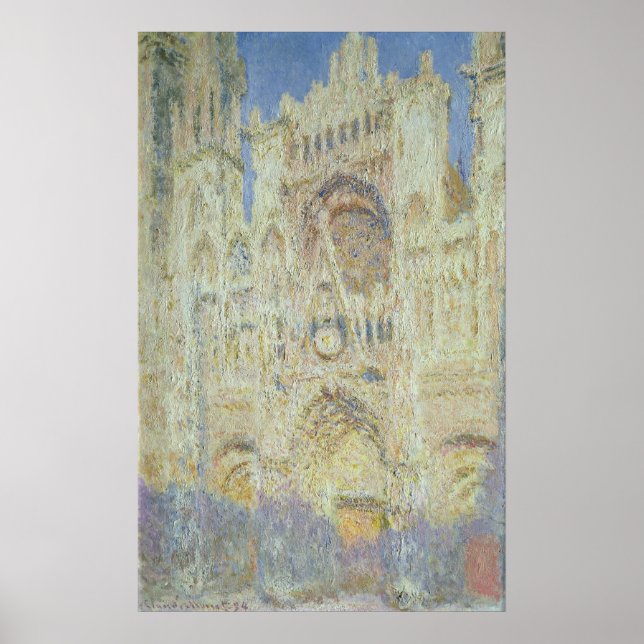 Poster Claude Monet | Catedral de Rouen em Sunset, 1894 (Frente)