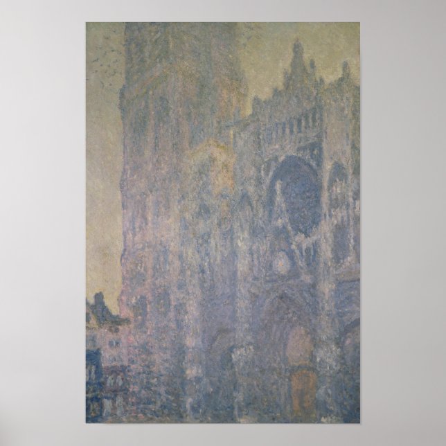 Poster Claude Monet | Catedral de Rouen, Harmonia em Bran (Frente)