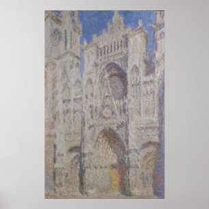 Pôster Claude Monet   Catedral de Rouen O Portal Sunlight