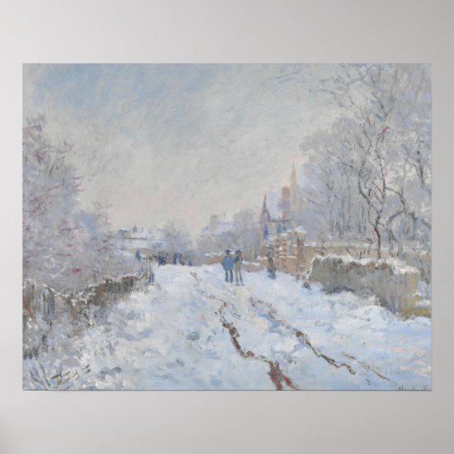 Pôster Claude Monet - Cena de Neve na Argentina (Frente)