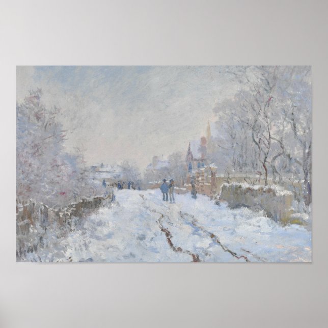 Poster Claude Monet - Cena de Neve na Argentina (Frente)