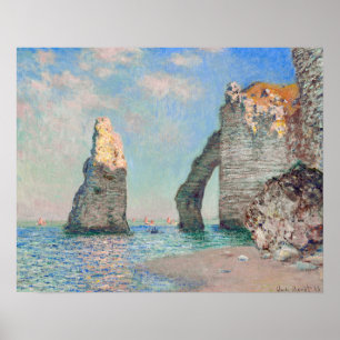 Poster Claude Monet - Cliff em Etretat
