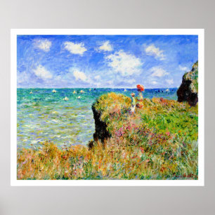 Pôster Claude Monet - Cliff Top Walk Em Pourville - Impre