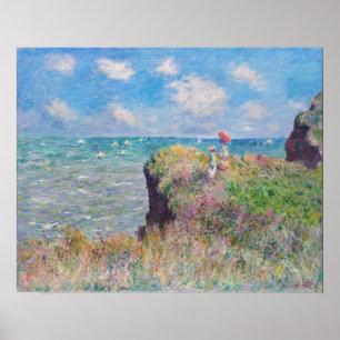 Poster Claude Monet - Cliff Walk em Pourville