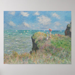 Poster Claude Monet - Cliff Walk em Pourville