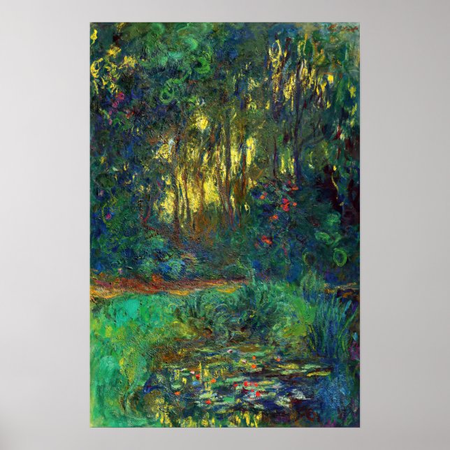 Poster Claude Monet - Corner of a Pond with Waterlilies (Frente)