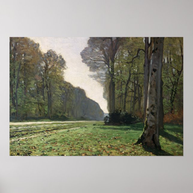 Poster Claude Monet | Estrada para Bas-Breau, Fontaineble (Frente)