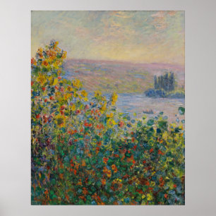 Poster Claude Monet ~ Flower Beds Em Vetheuil