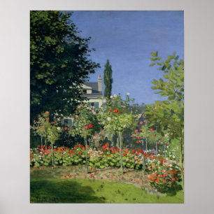 Poster Claude Monet   Flowering Garden at Sainte-Adresse