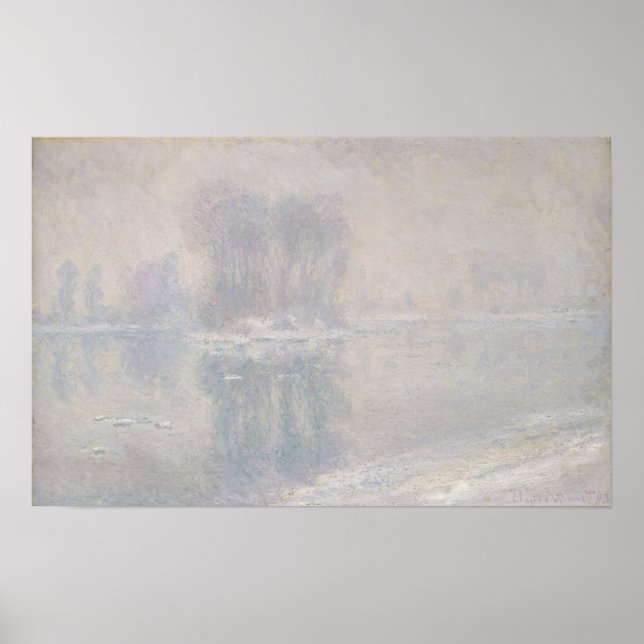 Pôster Claude Monet | Fluxos De Gelo (Frente)
