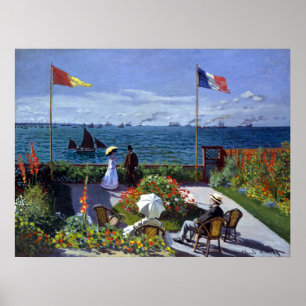 Pôster Claude Monet Garden em Sainte-Adresse