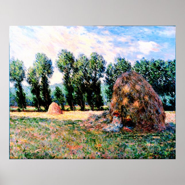 Poster Claude Monet - Haystack em Giverny (Frente)
