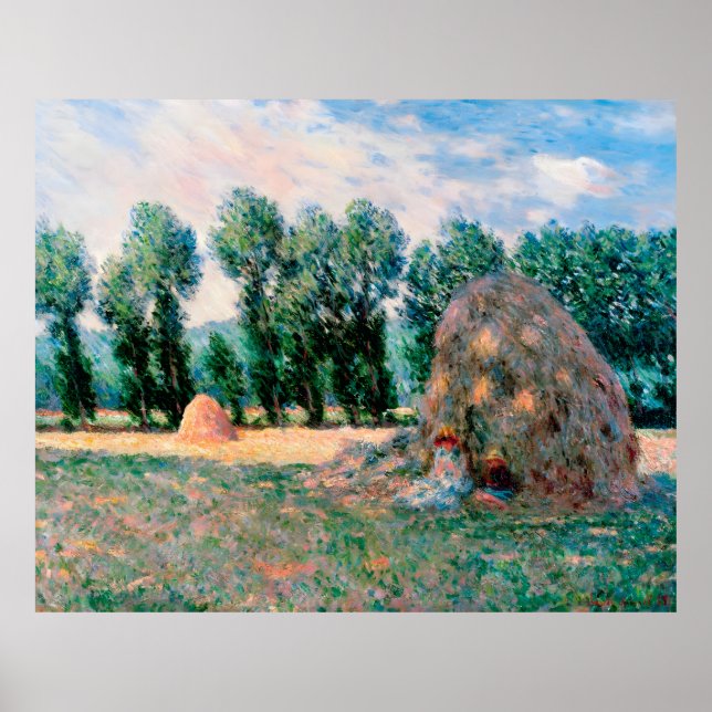 Poster Claude Monet, Haystacks, 1890 (Frente)