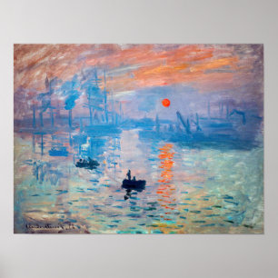 Poster Claude Monet - Impressão, Assalto do Sol