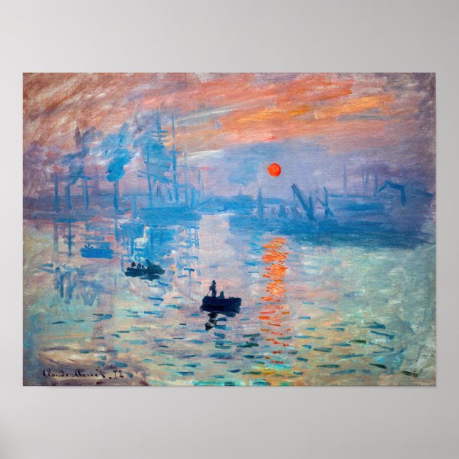 Poster Claude Monet - Impressão, Assalto do Sol (Frente)