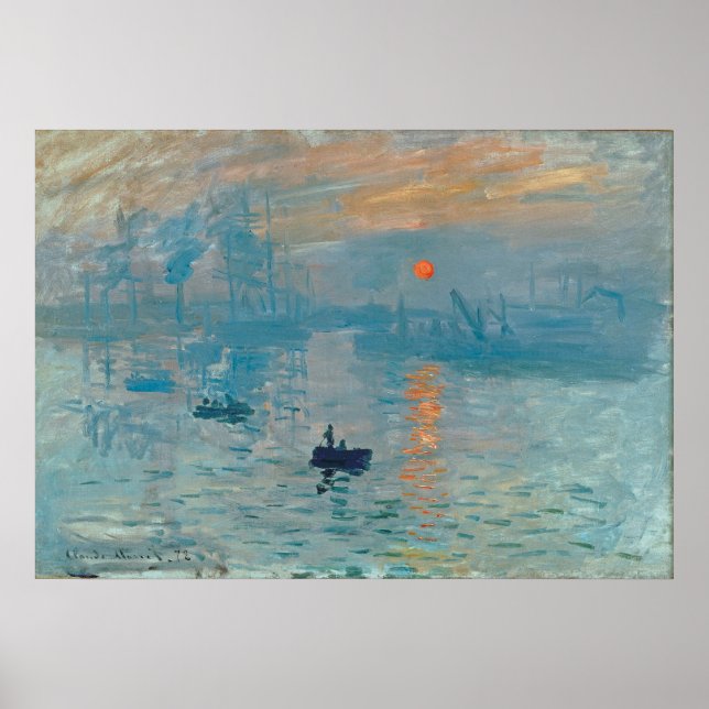Poster CLAUDE MONET - Impressão, nascer do sol 1872 (Frente)