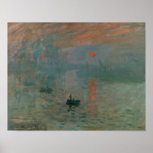 Pôster Claude Monet - Impressão, nascimentos